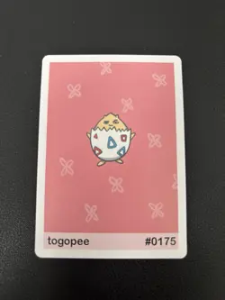 Pookiemoot Gen 2 togopee #0175 Togepi Parody Card Fan Art Derpy Pokemon - Image 1