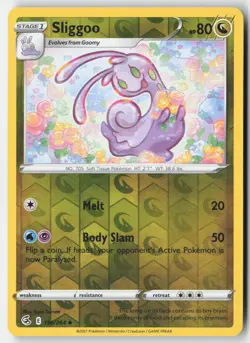Pokemon - Sliggoo Reverse Holo Uncommon SWSH08: Fusion Strike 196/264 LP-NM - Image 1