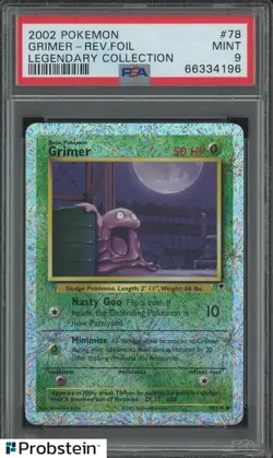 2002 Pokemon Legendary Collection Reverse Foil #78 Grimer PSA 9 MINT - Image 1