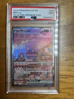 2023 POKEMON SVP EN-SV BLACK STAR PROMO 151 ULTRA-PREMIUM COLL #053 MEW EX PSA 9 - Image 1