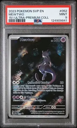 2023 POKEMON SVP EN-SV BLACK STAR PROMO 151 ULTRA-PREMIUM COLL #052 MEWTWO PSA 9 - Image 1