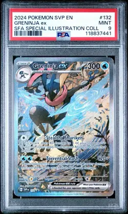 2024 Pokemon Greninja ex SFA Special Illustration Collection PSA 9 Mint #132 - Image 1