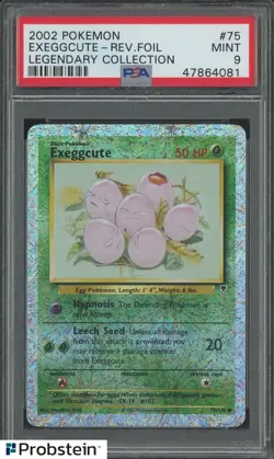 2002 Pokemon Legendary Collection Reverse Foil #75 Exeggcute PSA 9 MINT - Image 1