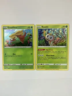 Gossifleur Rowlet NM McDonald's Promos 2022 3/15 2/15 Pokemon TCG Holo - Image 1