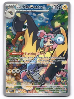 Iono's Kilowattrel NM IR 163/159 Sv09: Journey Together Pokemon TCG Holo - Image 1