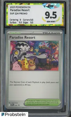 2025 POKEMON EN PARADISE RESORT SVP 224 PROMO PGS 9.5 - Image 1