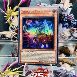 Yugioh Tessera the Primal Squire DUAD-EN018 Super Rare 1st Ed Near Mint - Image 1