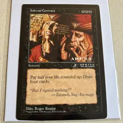 MTG Magic The Gathering - Infernal Contract - Oversized Sorcery 6x9 Promo Card - Image 1
