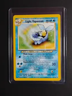Light Vaporeon 52/105 Neo Destiny Non-Holo LP Vintage Pokemon Card 2000 - Image 3
