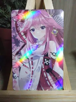 Yae Miko Genshin Waifu Goddess Story Fan Art Anime Card Carte - Image 1