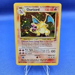 Pokemon TCG Charizard Base Set 2 Holo Unlimited Rare Card 4/130 LP Condition - Image 2
