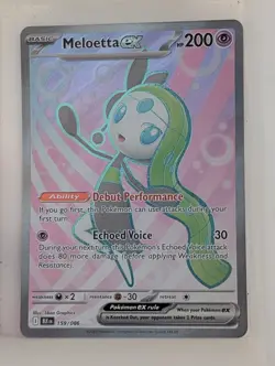 Pokemon TCG Meloetta EX Black Bolt Ultra Rare Card 159/086 Mint Condition - Image 1