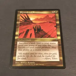 MTG Visions "Squandered Resources" Magic The Gathering 1996 WOTC NM/Mint - Image 4