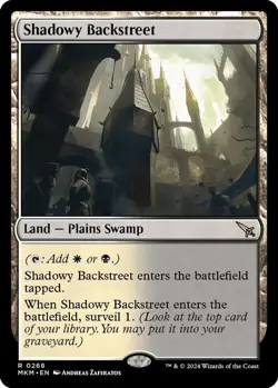 ** Shadowy Backstreet - Murders at Karlov Manor * [NM] MTG White Black Dual Land - Image 1