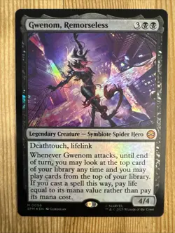 1x Gwenom, Remorseless - Foil NM Eng MTG - Marvel's Spider-Man 0056 - Image 1