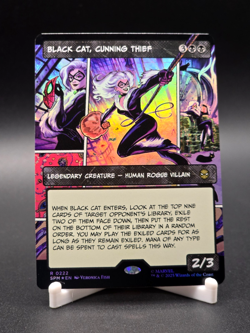 Black Cat, Cunning Thief MTG Marvel's Spider-Man Rare Borderless #222 Foil - Image 1