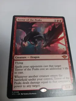 1x MTG Terror of the Peaks Outlaws of Thunder Junction NM Dragon Mythic Rare - Image 2