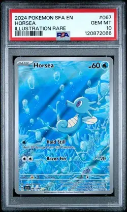 2024 POKEMON SFA EN SHROUDED FABLE ILLUSTRATION RARE #067 HORSEA PSA 10 - Image 2