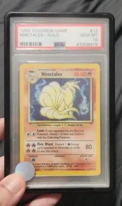Pokemon Ninetales Holo Rare Base Set #12 PSA 10 Gem Mint Unlimited - Image 1
