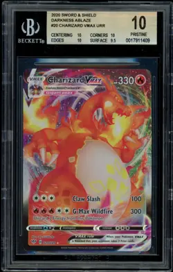 Charizard VMAX 020/189 Beckett BGS Pristine 10 Pokemon Darkness Ablaze - Image 1