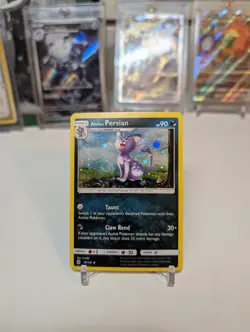 *HD Swirl* Blister Exclusives Alolan Persian 79/149 (Cosmos Holo) Pokemon - Image 1