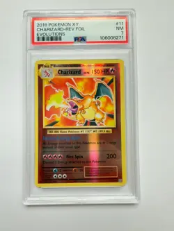 2016 Pokemon XY Evolutions #11 Charizard - Rev Foil Evolutions PSA 7 - Image 1