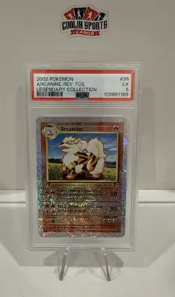 2002 Pokemon Legendary Collection Arcanine Reverse Foil #36 PSA 5 - Image 1