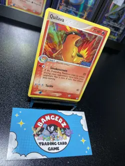2005 POKEMON TCG QUILAVA EX UNSEEN FORCES REVERSE HOLO STAMPED 45/115 - Image 3