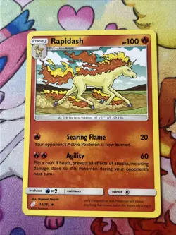 Pokemon TCG Rapidash 18/181 SM - Team Up Regular Uncommon VLP - Image 1