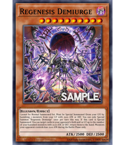 3X Regenesis Demiurge DOOD-EN022 SR Doom of Dimensions NM 1st Ed Yugioh - Image 1