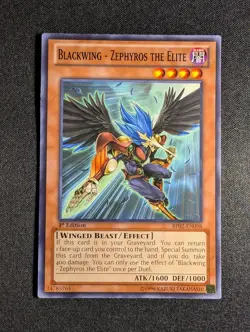 Yugioh - Blackwing - Zephyros the Elite BP02-EN098 1st Edition Common NM - Image 1