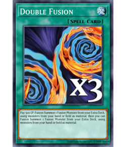 3X Double Fusion DOOD-EN100 SR Doom of Dimensions NM 1st Ed Yugioh - Image 1