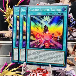 3x Yugioh Playset Gagaga Utopic Tactics DUAD-EN052 Super Rare 1st Ed Near Mint - Image 1