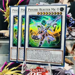 3x Yugioh Playset Psychic Blaster Mk-II DUAD-EN040 Super Rare 1st Ed Near Mint - Image 1
