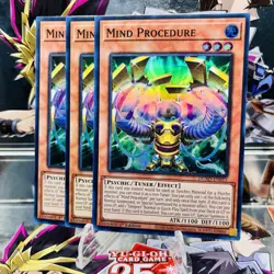 3x Yugioh Playset Mind Procedure DUAD-EN015 Super Rare 1st Ed Near Mint - Image 1
