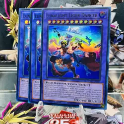 3x Yugioh Playset Lunalight Liger Dancer DUAD-EN030 Super Rare 1st Ed Near Mint - Image 1