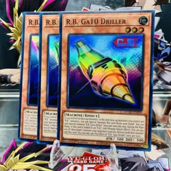 3x Yugioh Playset R.B. Ga10 Driller DUAD-EN090 Super Rare 1st Ed Near Mint - Image 1