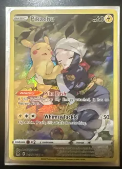 Pokemon TCG Pikachu TG05/TG30 Lost Origin Trainer Gallery Holo Card NM - Image 1
