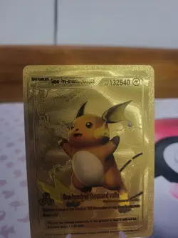 Super Fire-breathing Dragon #023 HP132540 Gold Foil Fan Art LP (FAKE CARD) - Image 3