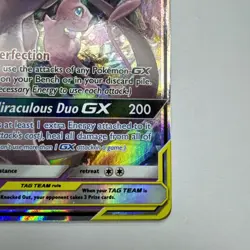 Mewtwo & Mew GX 71/236 Tag Team Ultra Rare Unified Minds Pokemon Card - Image 2