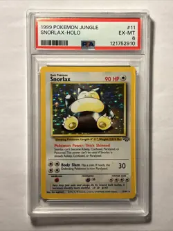 1999 POKEMON TCG Jungle SNORLAX Holo #11/64 PSA 6 Vintage Rare Card WOTC - Image 1