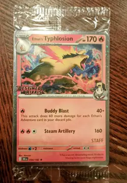 Pokemon Sealed Destined Rivals STAFF Prerelease Promos All 4x Cards - Image 1