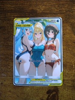 Beautiful Waifu Card - Darkness Megumin Aqua Goddess ACG Custom DIY Fan Art Card - Image 1