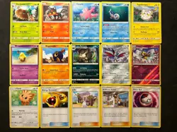 Pokemon TCG Sun & Moon Base 15 Card Lot! Various Conditions! NO Duplicates! #2 - Image 1