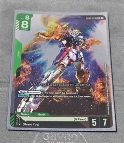 Gundam Card Game - Wing Gundam Zero LR GD01-024 - Newtype Rising - English - Image 1