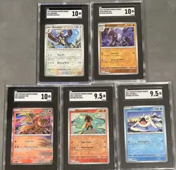 Lot Of 5 POKEMON SGC Graded Cards Three GM 10 & Two Mint+ 9.5 See Description - Image 1