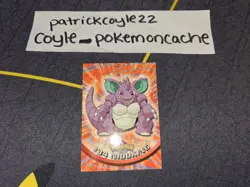 Nidoking #34 Pokemon Topps Series 1 Card (Blue Label) Heavily Played - Image 1