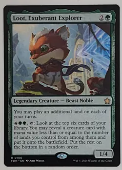 MTG MAGIC ~ LOOT, EXUBERANT EXPLORER ~ FOUNDATIONS ~ #0106 RARE - Image 1