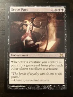 MTG - Grave Pact - 10th Edition 144/383 - Regular Rare - Light Play - Image 1