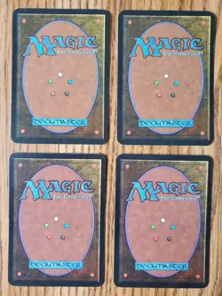 Magic The Gathering ALPHA Lot of Four (4) Mountain Lightly Played See Photos - Image 2